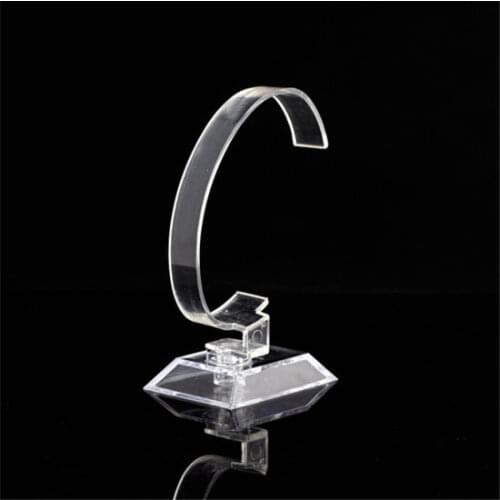 1pcs Clear Transparent Acrylic Bracelet Watch Display Holder Arc-shaped C-Model Jewelry Stand Rack Retail Shop Store Showcase