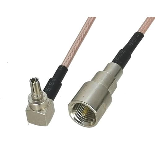 1Pcs RG316 FME Male plug to CRC9 Male Plug Right angle Connector RF Coaxial Jumper Pigtail Cable For USB Modem 4inch~10M