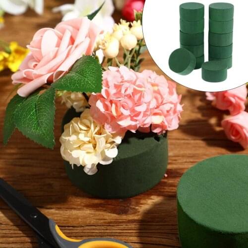 12x Floral Wet Foam Round Florist Plants Bricks Block Flower Arranging Base