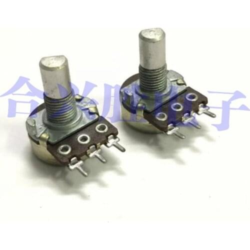 2 pieces 148 type imported Mono volume potentiometer B10K with stepping 40 points 15MM half shaft