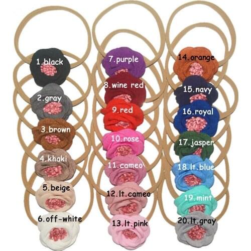 30 pcs/ lot ,6*30cm singed satin chiffon flower with nylon headband -dimensional flowers for apparel hair accessories