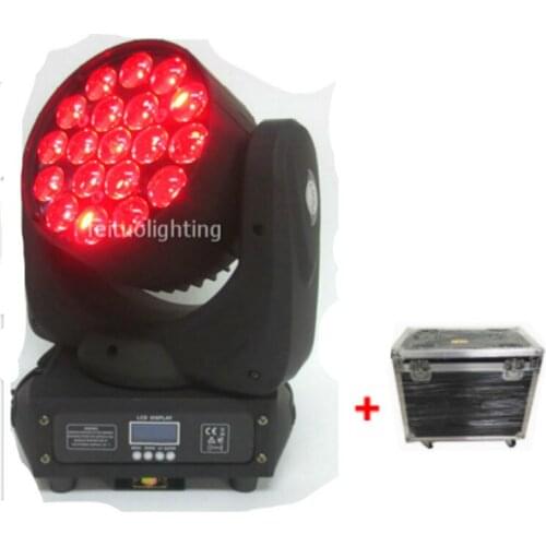 4pcs+fly case christmas wedding 19x10w rgbw 4in1 led moving head zoom wash stage light