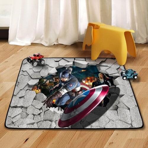 80x160cm Spiderman Baby Playmat Kid Rug Non-Slip Carpet for Living Room Study Mat Absorbent Washable Area Rugs Bedroom Decor