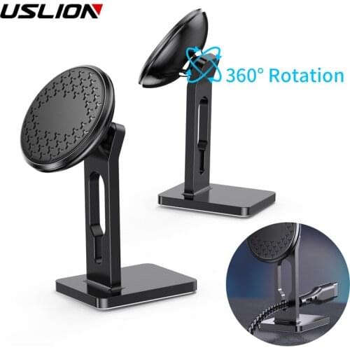 USLION Car Phone Holder Magnetic Universal Magnet Phone Mount for iPhone 11 Xs Max Samsung in Car Mobile Cell Phone Holder Stand