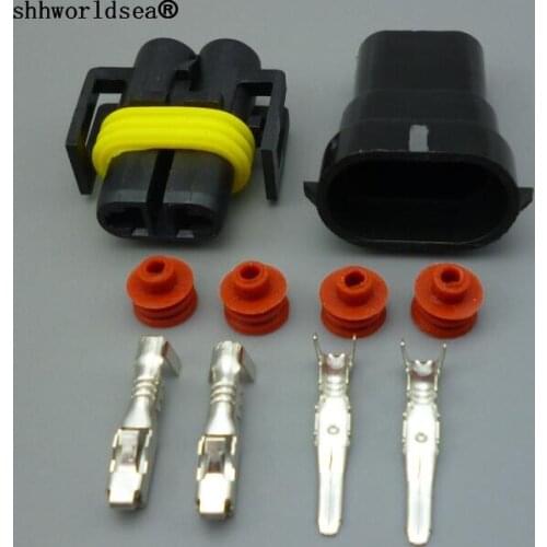 Shhworldsea 1/2/10/100set Car Motorcycle H8/H9/H11/880/881 Waterproof DIY Male Female Quick Adapter Connector Terminals Plug Kit