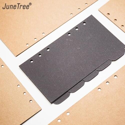 Kraft paper Seperator Base Plate For A5 A6 Spiral Rings Notebook 6 hole Loose Leaf Diary Journal diary black yellow