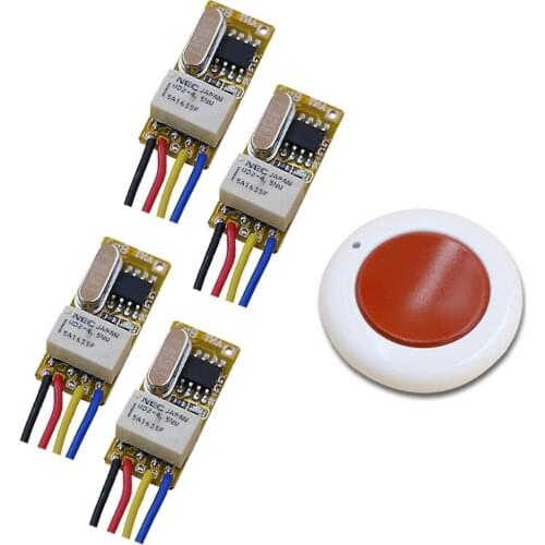 New DC3.7V 4.5V 5V 6V 7.4V 9V 12V Wireless Remote Control Switch Transmitter with Receiver 315/433mhz Free Shipping