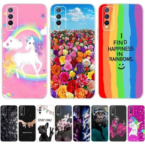 For Vivo Y20 Y20S Y20i Y20A Y20SG Case Cute TPU Cartoon Case Shell For Vivo Y12S Y 20 S i A SG Back Cover Soft Silicone Bumper