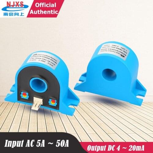Hall Effect Current Sensors BSQ02CNT AC 5A 10A 20A 25A 30A 50A output DC 4~20mA Module Current Sensor Hall Current Transducer