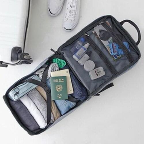 Business travel backpack mens simple business backpack large capacity foldable luggage storage bag