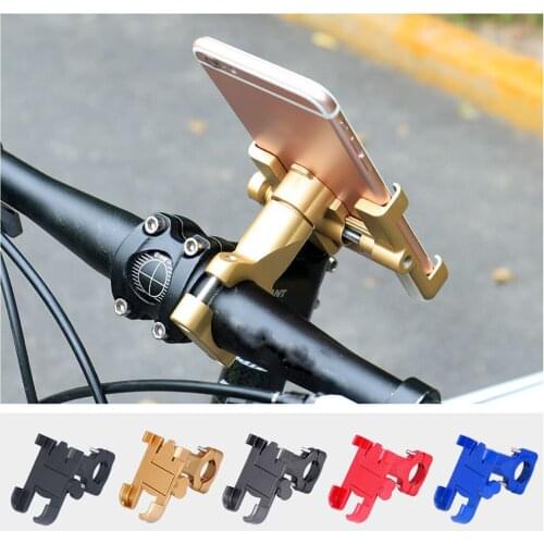 Mountain Bike Road Cycling Phone Holder Bicycle Phone Adjustable Aluminum Alloy Stand Bracelet 360 Degree Rotation