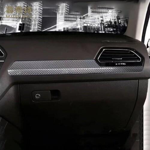 For volkswagen tiguan 2018 2019 2020 center control dashboard storage box decoration pad trim interior cover anti scratch panel