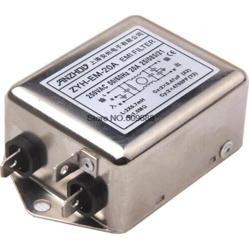 ZYH-EM-10A 10A ZYH-EM-20A 20A 250V EMI Power Filter Lead Band Filter, Inductance Fiilter