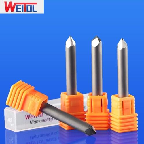 WeiTol free shipping 1pc 6mm Diamond Multiple Engraving Bits PCD CNC router bits for marble granite bluestone milling cutter