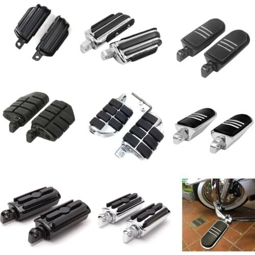 Chrome Motorcycle Highway Foot Pegs Pedal For Harley Street Glide FLHX Road King Softail Dyna Electra Glide Fatboy Sportster