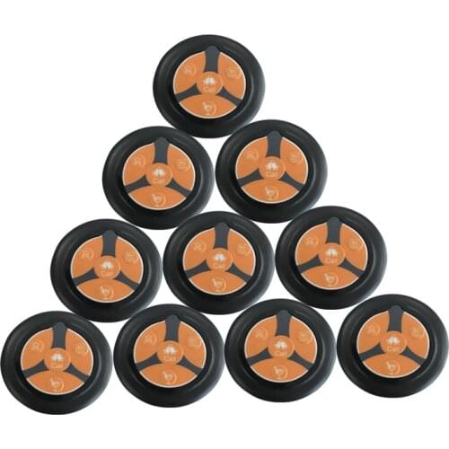 Waiter Call Buttons Wireless Paging Systems for Restaurants With Long Distance 10 Four Keys Pager Transmitter