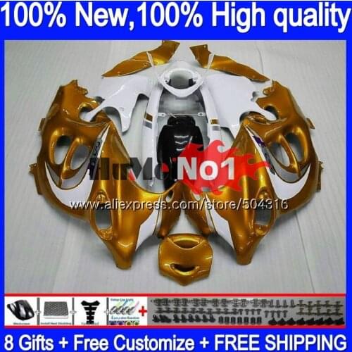 Body For SUZUKI KATANA GSXF 600 750 GSXF600 98 99 00 2001 2002 12MC.84 GSX600F GSXF750 1998 1999 2000 01 02 Fairing Gold white