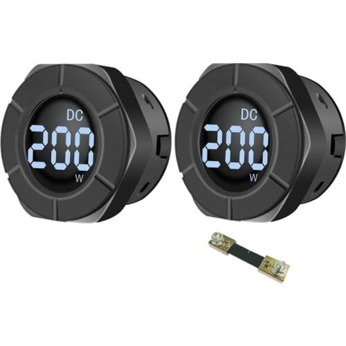 Round LCD Power Meter Digital Wattmeter DC Voltage Reverse Protection 8-300V 30KW PZEM-019W With 100A Shunt G8TB