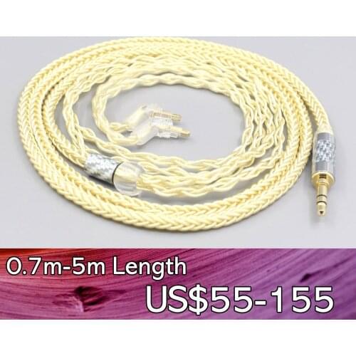 LN007639 8 Core Gold Plated + Palladium Silver OCC alloy Cable For Sony MDR-EX1000 MDR-EX600 MDR-EX800 MDR-7550 Earphone