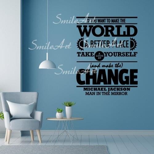 Cute Sentence Environmental Protection Vinyl Stickers Living Room Bedroom Art Decor Wallpaper