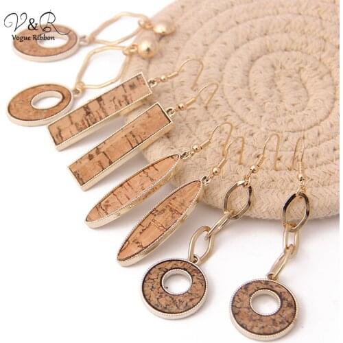 DIY Earring Set Mix Jewelry Set By Imitation Gold Plated Wood Material Stud/ Hook Earring Tassel Drop Dangle Earring Jewelry Set