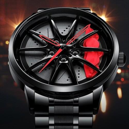New Design Unique Car Wheel Rim Hub Mens Watch Personality Sport Car Rim Waterproof Men Quartz Relogio Masculino Dropshipping