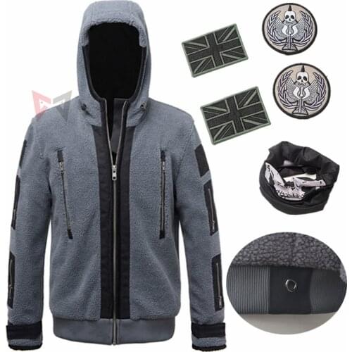 MMGG Call Of Duty 6 Cosplay Clothing Same Jacket TF141 Team Uniform Ghost Combat Suit Ghost Jacket Hoodies For Men And Women