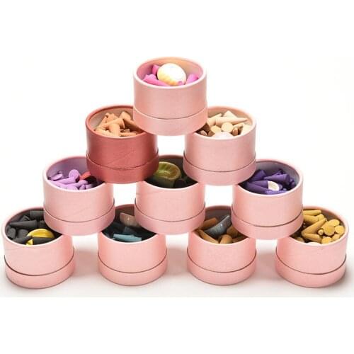 Wholesale Pagoda Incense Natural Incense Sticks Rose Tulip Scent Tower Sandalwood Spice +tray Household Perfume Suits Around