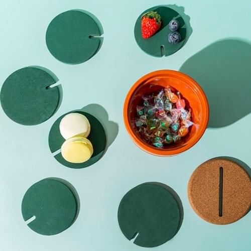 6 Pieces Coasters DIY Cactus Coaster Set Nonslip Pad Creatives Artificial Insulation Pad For Home Decoration TS2 non-slip