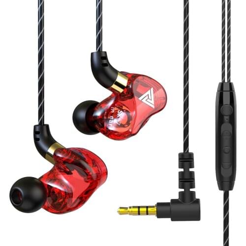 QKZ SK7 Copper Driver HiFi Sport Headphones In Ear Earphone for Running With Microphone Headset Music Earbuds fone de ouvido