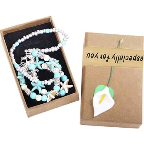 Retro Paper Jewelry Box Women Earring Ring Necklace Bracelet Earring Display Storage Beauty Jewelry Gift Box