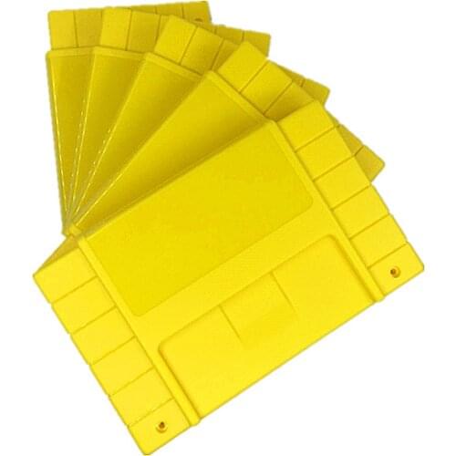 Yellow color Game Cartridge Replacement Plastic Shell For NTSC SNES game card 16BIT game card Shell