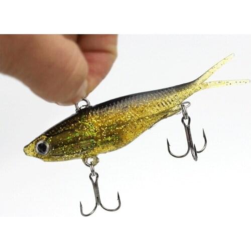 High quality 1Pcs 9.5cm 20g Glow Soft Wobblers Artificial Bait Fishing Lure Carp Fishing 3D Eyes with Lead pesca