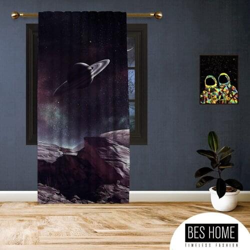 Space-X-XVIII,Window Curtain 1 panel set,Blackout,Room darkering,Custom size, made to order
