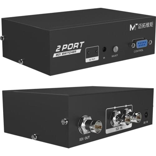2 Port SDI Selector Switch IR Remote Contrller SD-SDI HD-SDI 3G-SDI Compatible 1080P High Resolution SD201