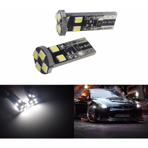 ANGRONG 2x Car Styling T10 W5W 194 Canbus 8 SMD LED Sidelight Turn Signal Parking Light Bulbs Super Bright White