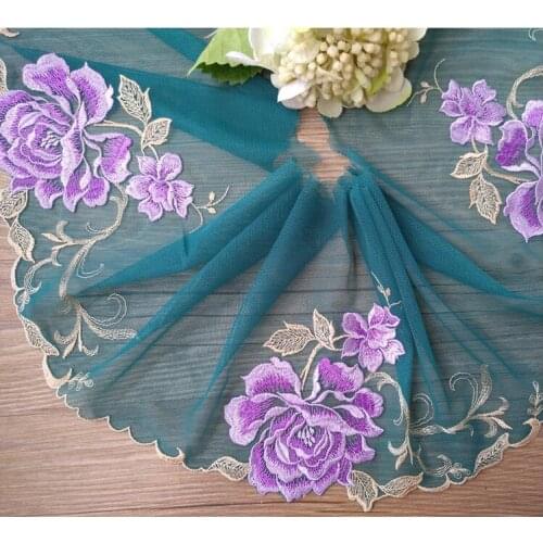 3 Meters High End flower embroid mesh sewing guipure lace trim fabric warp knitting DIY craft garment supplie free shipping