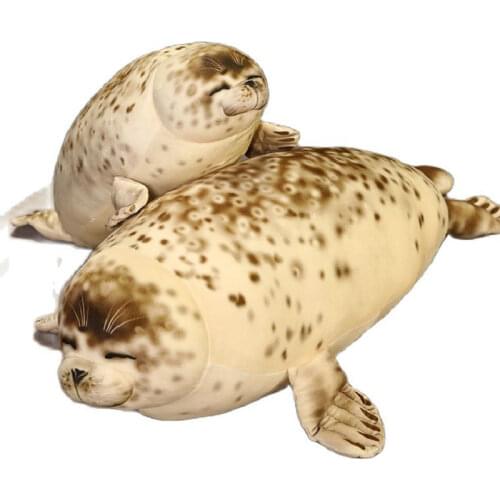 3D Print Simulation Seal Toy Pillow Plush Stuffed Sea World Animal Seal Throw Pillows Sea Lion Nap Sleeping Pillow Doll Toy Kids