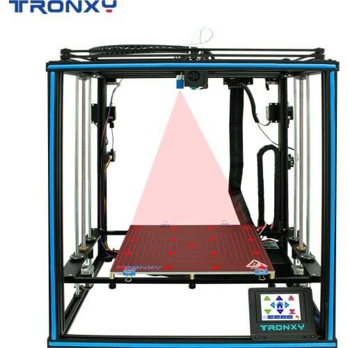 Tronxy X5SA-2E 3D Printer Dual Z Axis Titan Extruder Filament Sensor Resume print Auto leveling CoreXY Stable Structure Printer