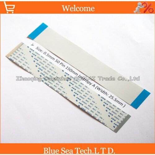 50 Pin FFC FPC Flexible Flat Cable 0.5mm pitch 50pin 150mm Isotropy A or Anisotropy B cable,AWM 20624,80C 60V VW-1