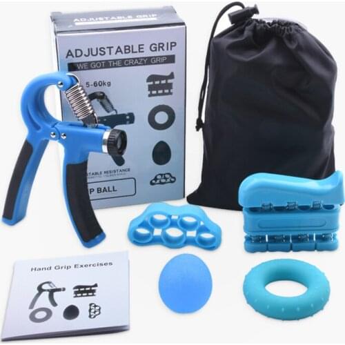 6 Pieces R-shaped Finger Hand Grip Adjustable Hand Muscle Practice Grip Ring