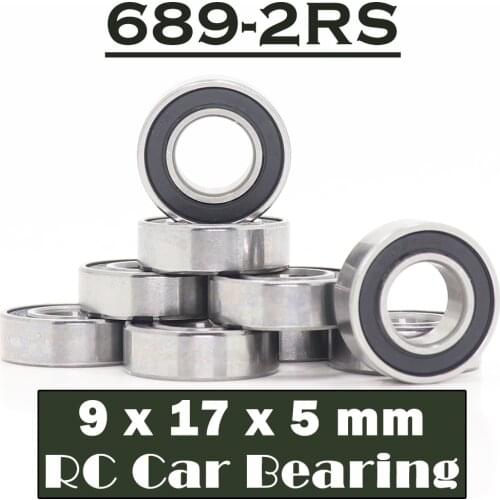 689RS Bearing High Quality ( 10 PCS ) 9*17*5 mm Hobby Electric RC Car Truck 689 RS 2RS Ball Bearings 689-2RS Black Sealed