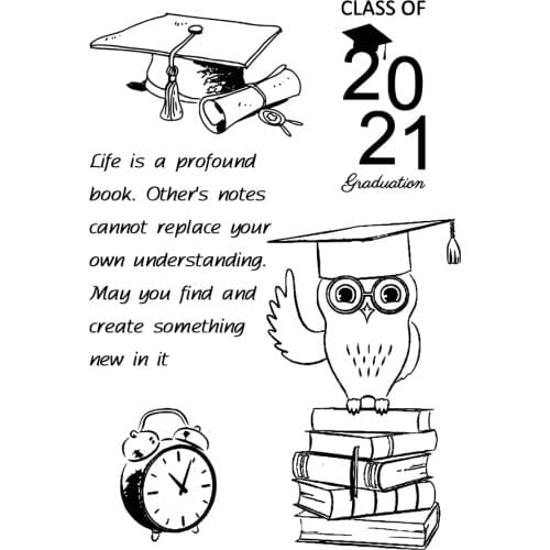 AZSG Cute owl Clear Stamps/Seal For DIY Scrapbooking Card Making Album Decorative Silicone Stamp Craft