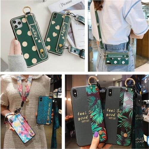 Neck Lanyard Strap Case for Samsung galaxy A31 A41 A51 A71 A21S A20S A81 A91 Wrist Strap Case Cover for Samsung S20 FE 5G