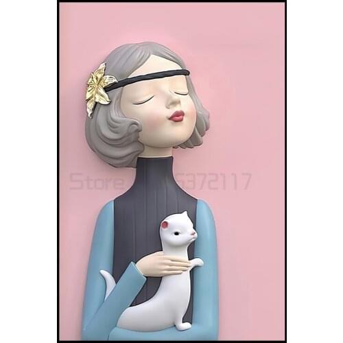 Childrens room bedroom decoration painting sofa background wall hanging painting bedside porch restaurant mural