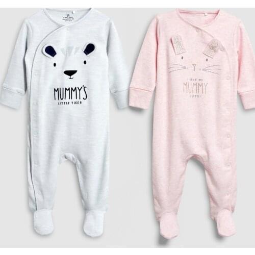 2019 New Infant Baby Girl Boy Cartoon Casual Long Sleeve Footies Baby Girl Boy Clothing Sleepsuit Outfits