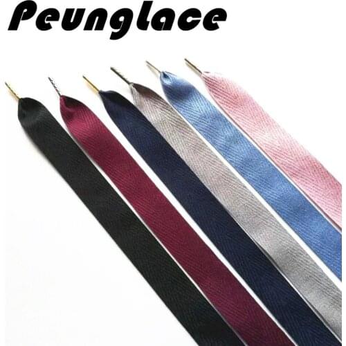 Quality PeungLace 2000pair/lot 25mm*90cm Blended Woven Shoelaces Flat Fabric Casual Shoelaces