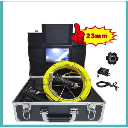 CCTV Camera 7inch Color TFT Monitor 23mm Lens 12 LEDs IP68 Waterproof Borescope Pumbing Pipe Inspection Equiment System