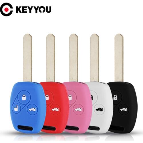 KEYYOU 10x 3 Buttons Remote Silicone Key Case For Honda Accord CR-V CRV Civic Pilot Fit Freed StepWGN New Holder Cover