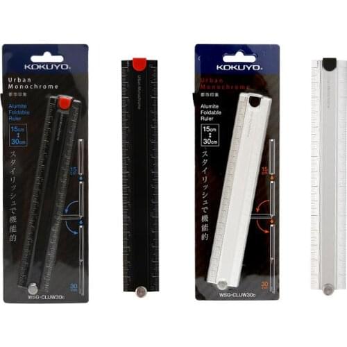 KOKUYO Aluminum Foldable Straight Ruler 30 cm WSG-CLUW30 Japan
